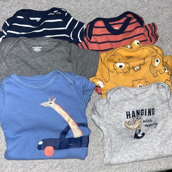 Carter's and Gerber short Sleeve Tees - Blue, Gray, Yellow, Orange - Picture 1 of 2